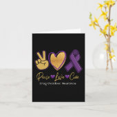 Vrede Liefde Cure Paarse Drug Overdosis Awareness  Kaart (Gele Bloem)