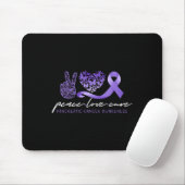 Vrede Liefde Cure Pancreaskanker Bewustzijn 1 Muismat (Met muis)