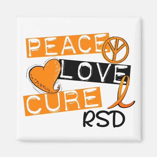 Vrede Liefde Cure RSD Reflex Sympathieke Dystrofie Magneet (Voorkant)