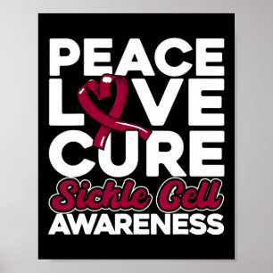 Vrede Liefde Cure Sikkelcel Bewustzijn 1 Poster