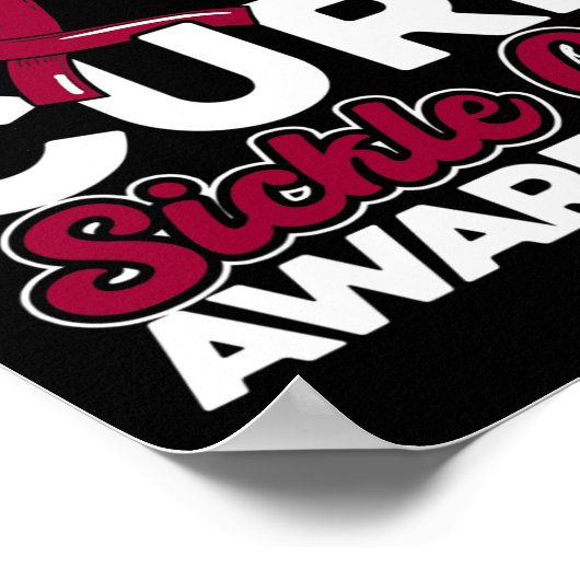 Vrede Liefde Cure Sikkelcel Bewustzijn 1 Poster (Hoek)