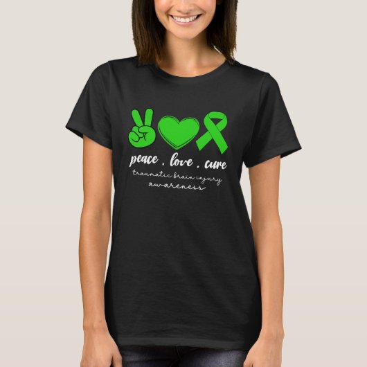 Vrede Liefde Cure Traumatisch Hersenletsel Vrouwen T-shirt (Voorkant)