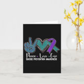 Vrede Liefde Cure Zelfmoord Preventie Bewustzijn 1 Kaart (Gele Bloem)