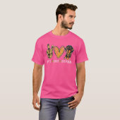 Vrede Liefde Dachshund Leuke Hond T-shirt (Voorkant volledig)