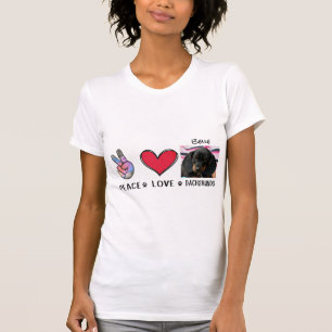 Vrede Liefde Dachshunds Hondenliefhebbers T-Shirt