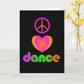 Vrede, Liefde, Dans Wenskaart Kaart (Gele Bloem)