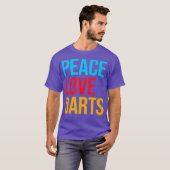 Vrede Liefde Dart T-shirt (Voorkant volledig)