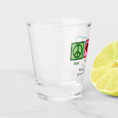 Vrede Liefde Debat Team Custom College Shot Glas (Links)