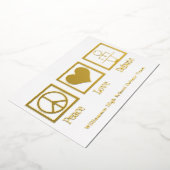 Vrede Liefde Debatteam Aangepaste School Goud Folie Feestdagenkaart (Gedraaid)