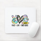 Vrede Liefde Derde Klas Grappige Tie Dye Student L Muismat (Met muis)