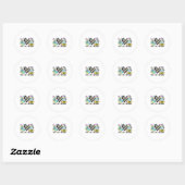 Vrede Liefde Derde Klas Grappige Tie Dye Student L Ronde Sticker (Vel)
