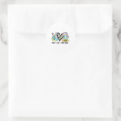 Vrede Liefde Derde Klas Grappige Tie Dye Student L Ronde Sticker (Tas)
