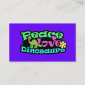 Vrede, liefde, dinosaurussen visitekaartje (Achterkant)