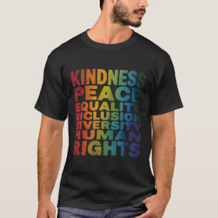 Vrede Liefde Diversiteit Inclusie Gelijkheid Zwart T-shirt