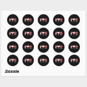 Vrede Liefde donuts chocolade Doughnut jongen meis Ronde Sticker (Vel)