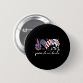Vrede Liefde Doods Goldendoodle Usa Vlag Doodle 4e Ronde Button 5,7 Cm (Voorkant /achterkant)