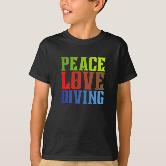 vrede liefde duiken t-shirt (Voorkant)