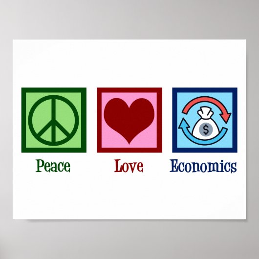 Vrede Liefde Economie Poster (Voorkant)
