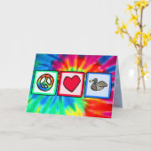 Vrede, liefde, eenden kaart (Gele Bloem)