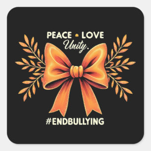 Vrede Liefde Eenheid Einde Pesten Bewustzijn Vierkante Sticker