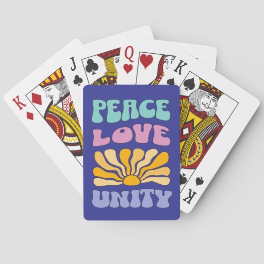 Vrede Liefde Eenheid Pokerkaarten (Achterkant)