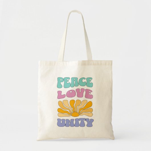 Vrede Liefde Eenheid Tote Bag (Voorkant)