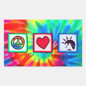 Vrede, liefde, Egyptenaren Rechthoekige Sticker (Voorkant)