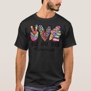 Vrede Liefde Elementaire Leraar Vrouwen Terug Naar T-shirt