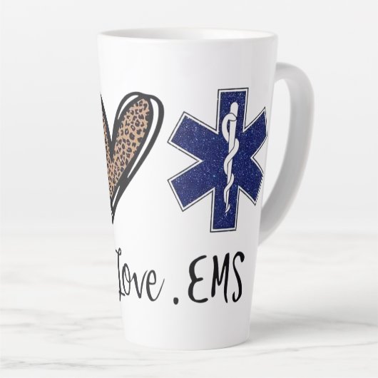 Vrede - Liefde - EMS Latte Mok (Rechterhoek)