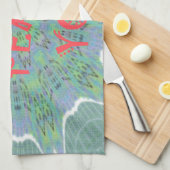 Vrede, liefde en Afrikaanse print Theedoek (Quarter Fold)