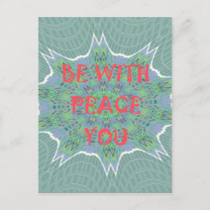 Vrede, liefde en Afrikaanse print: Vrede zij met u Briefkaart