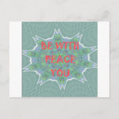 Vrede, liefde en Afrikaanse print: Vrede zij met u Briefkaart (Voorkant)