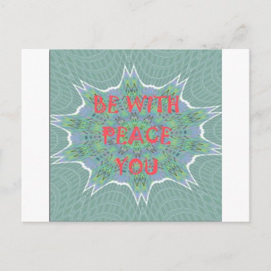 Vrede, liefde en Afrikaanse print: Vrede zij met u Briefkaart (Voorkant)