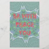 Vrede, liefde en Afrikaanse print: Vrede zij met u Briefpapier (Voorkant)