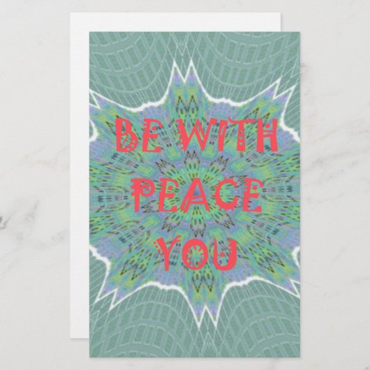 Vrede, liefde en Afrikaanse print: Vrede zij met u Briefpapier (Voorkant / Achterkant)