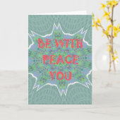 Vrede, liefde en Afrikaanse print: Vrede zij met u Kaart (Gele Bloem)