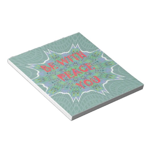 Vrede, liefde en Afrikaanse print: Vrede zij met u Notitieblok (Schuin)