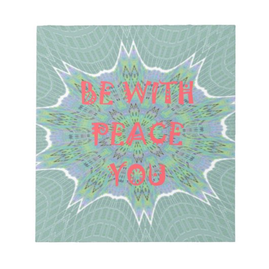 Vrede, liefde en Afrikaanse print: Vrede zij met u Notitieblok (Voorkant)