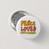 Vrede Liefde en Anti-Racisme Ronde Button 3,2 Cm (Voorkant /achterkant)