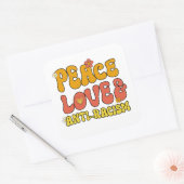 Vrede Liefde en Anti-Racisme Vierkante Sticker (Envelop)