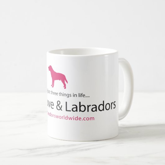 Vrede, liefde en arbeid koffiemok (Voorkant rechts)