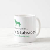 Vrede, liefde en arbeid koffiemok (Voorkant rechts)