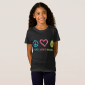 Vrede Liefde en Avocado Grappig Fruit T-shirt (Voorkant volledig)
