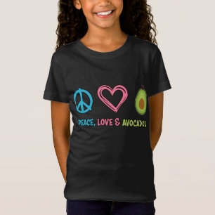 Vrede Liefde en Avocado Grappig Fruit T-shirt