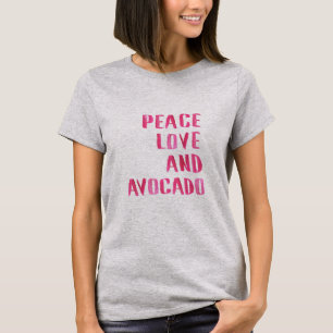 Vrede, liefde en avocado t-shirt