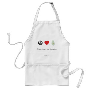 Vrede, liefde en Avocados Apron Standaard Schort