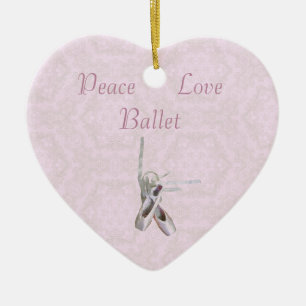 'Vrede, liefde en ballet' Lace Heart Ornament