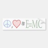 Vrede, liefde en begrip bumpersticker (Voorkant)