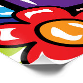 Vrede, liefde en bloemen perfect poster (Hoek)