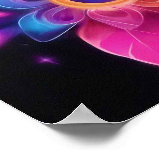 Vrede, liefde en bloemen poster (Hoek)